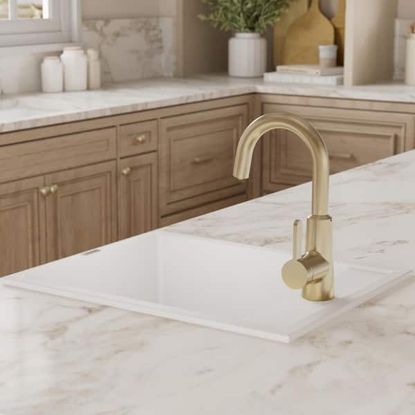 Karran Quartz Granite Composite 15.75 in. Drop-in Top Mount Single