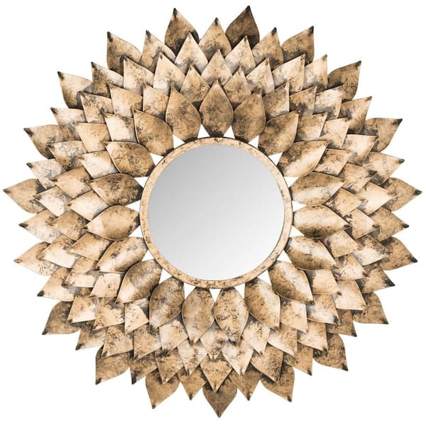 Provence Sunburst 27 in. x 27 in. Iron Framed Mirror