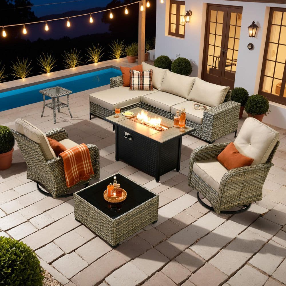 Toject Verano 9-Piece Wicker Outdoor Patio Conversation Sofa