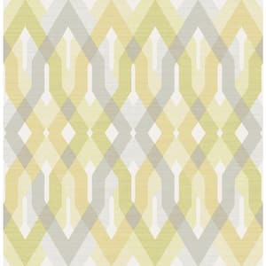 Harbour Golden Green Lattice Paper Strippable Wallpaper (Covers 56.4 sq. ft.)