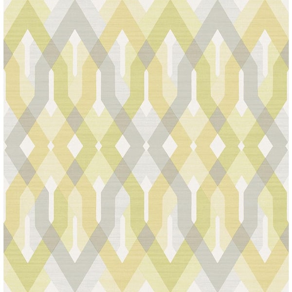A-Street Prints Harbour Golden Green Lattice Paper Strippable Wallpaper (Covers 56.4 sq. ft.)
