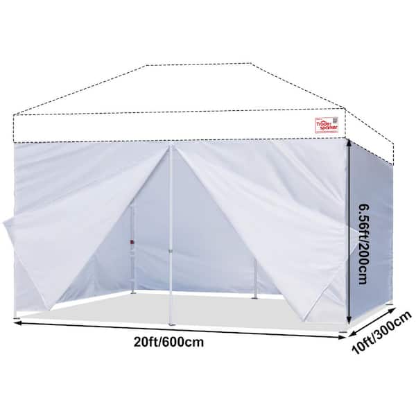 Tradesparker Series 10 ft. x 20 ft. Black Pop-Up Canopy Tent