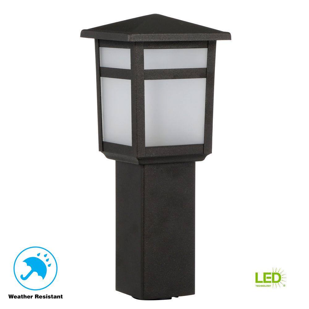 Hampton Bay LowVoltage 10Watt Equivalent Black Outdoor Integrated LED