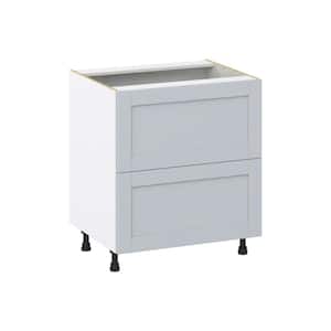 Cumberland Light Gray Shaker Assembled Base Kitchen Cabinet with 2 Drawers (30 in. W x 34.5 in. H x 24 in. D)