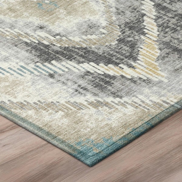 Chantille Machine Washable Indoor/Outdoor Abstract ACN2927 Gray 10 ft. x 14 ft. Area Rug