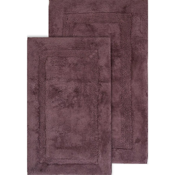Chesapeake Merchandising Olympia Amethyst 21 in. x 34 in. and 24 in. x 40 in. 2-Piece Bath Rug Set
