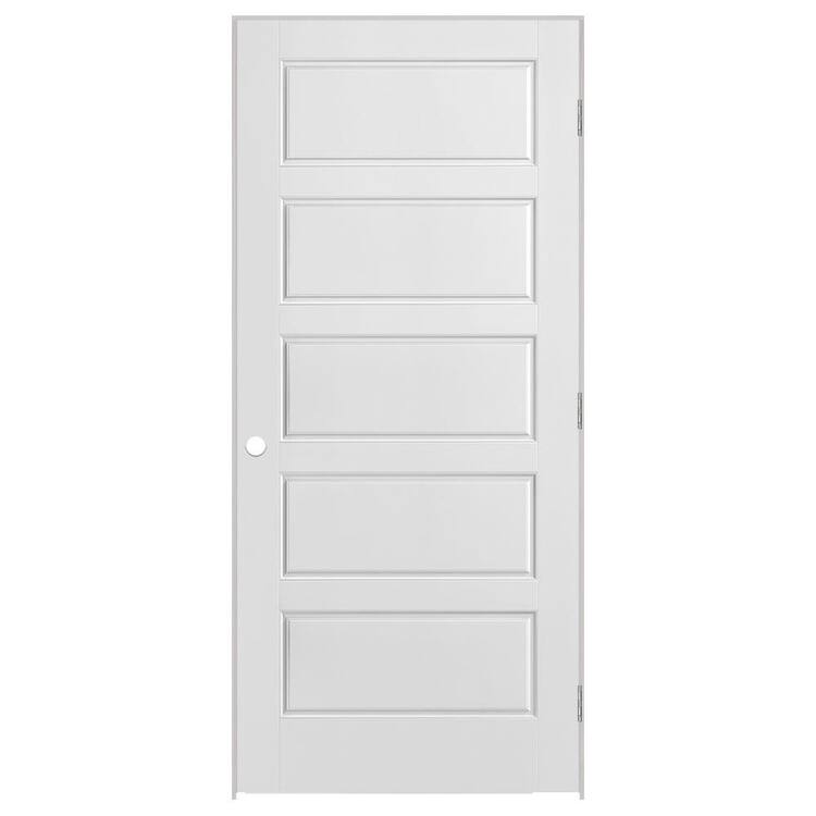 Masonite 36 in. x 80 in. Riverside 5Panel Solid Core Smooth Primed
