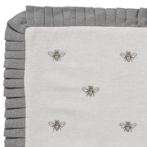 Linen Napkins, Set of 8 creamy white and greyish brown striped cloth n -  Linenbee