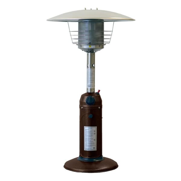 Patio Heater 11,000 BTU Portable Hammered Bronze/Stainless Steel Gas Fueled 