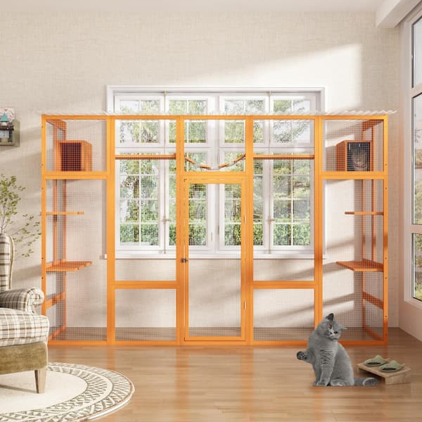 Wooden Cat Cage Large Playpen, Catio