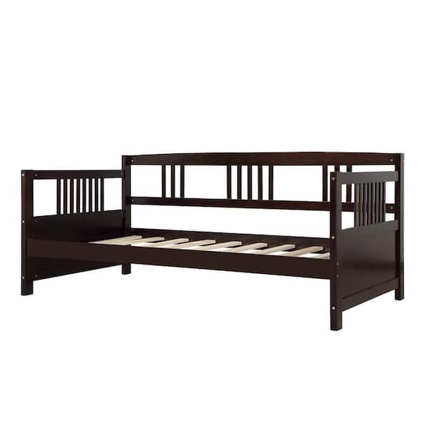 aisword Espresso Twin Size Modern Solid Wood Multifunctional Daybed