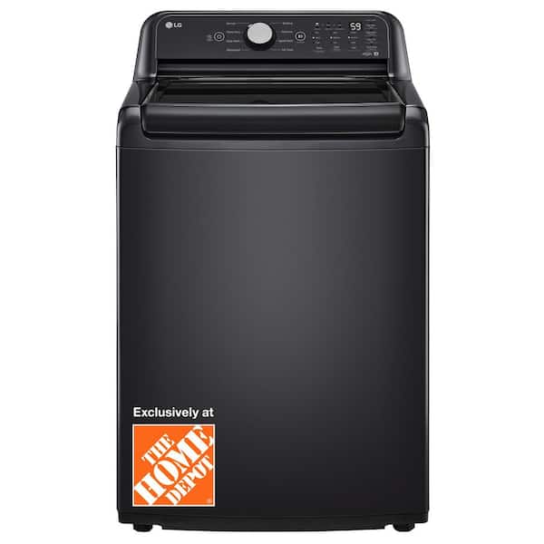 LG 4.8 cu.ft. SMART Top Load Washer in Platinum Black with 4-way