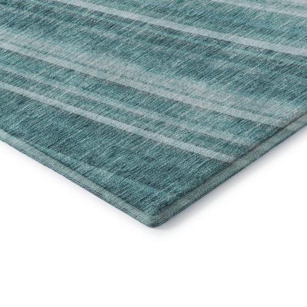 Mayfield Premium Machine Washable Abstract AMF981 Teal 2 ft. 6 in. x 3 ft. 10 in. Area Rug