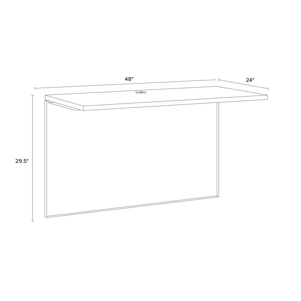 Mahogany Laminate and Charcoal Modular Desk Bridge