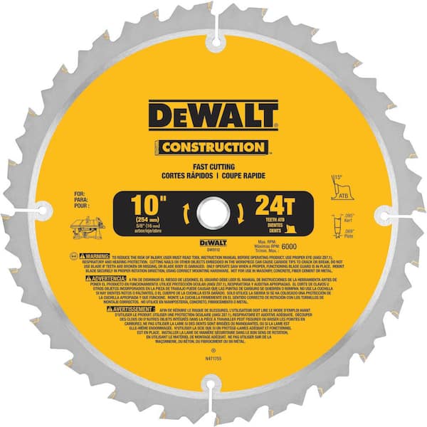 DEWALT 15 Amp Corded 10 in. Job Site Table Saw with Rolling Stand DWE7491RS  - The Home Depot