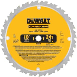 Construction 10 in. 24-Teeth Thin Kerf Table Saw Blade