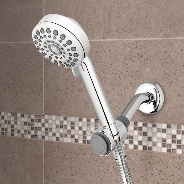 Waterpik Pommeau de douche haute pression avec tuyau de massage PowerPulse 7 modes en nickel brossé XPB-769ME