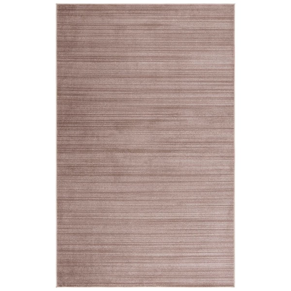 Harmony 9 ft. x 11 ft. Light Brown Solid Striped Area Rug