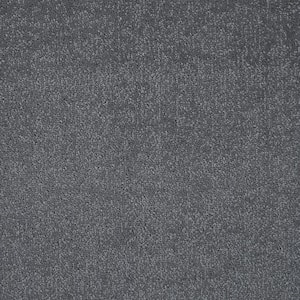 Feather - Steel - Gray 12 ft. 54 oz. Wool Texture Installed Carpet