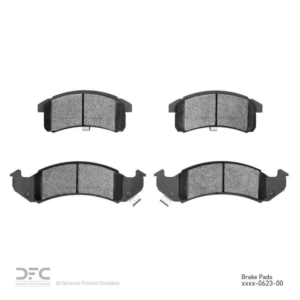 DYNAMIC FRICTION COMPANY DFC 3000 Semi-Metallic Brake Pads-1311-0623-00 ...