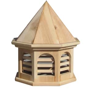 15 in. x 15 in. x 18 in. Wood English Cottage Garden Style Octagon Cupola