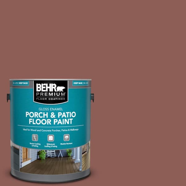 BEHR PREMIUM 1 gal. #190F-6 Bold Brick Gloss Enamel Interior/Exterior Porch and Patio Floor Paint