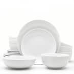 Euro Ceramica White Essential 16-Piece Casual Porcelain Dinnerware Set ...