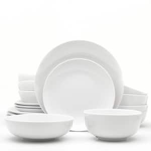 White Essential 16-Piece Casual Porcelain Dinnerware Set (Service for 4)