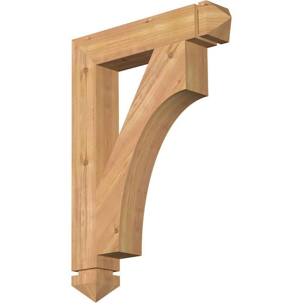 Ekena Millwork 3.5 in. x 28 in. x 20 in. Western Red Cedar Westlake Arts and Crafts Smooth Bracket