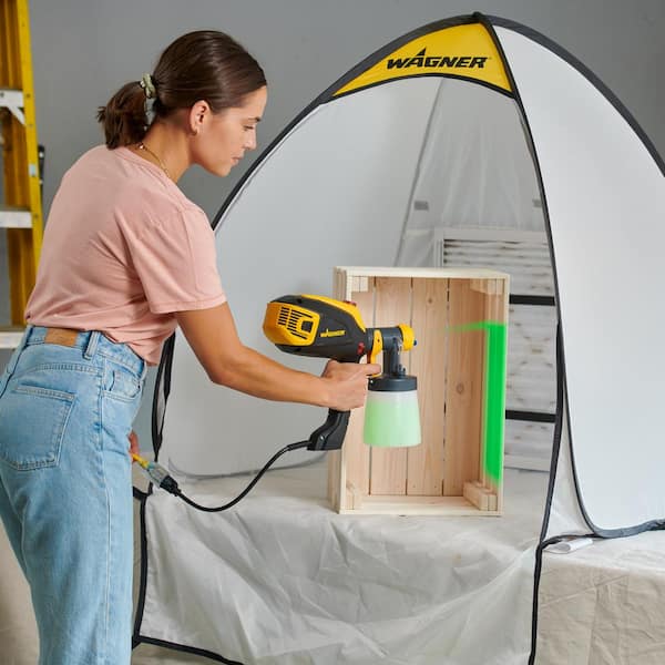 Wagner SprayTech Wagner Studio Spray Tent with Built-In Floor, portable spray  paint booth, spray paint tent large, paintspray shelter tent, paint