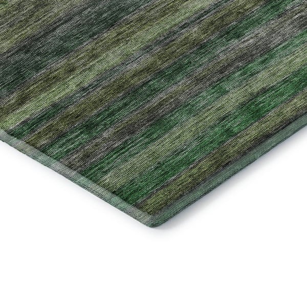 Mayfield Premium Machine Washable Abstract AMF1639 Aloe 8 ft. x 10 ft. Area Rug