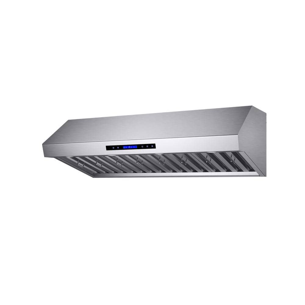 Palazzo 48" Stainless Steel Wall Mounted Range Hood with LED Lighting