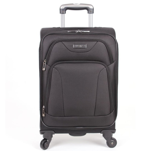 Heritage "Wicker Park" Collection Lightweight Durable Softside 600D Polyester 4-Wheel Expandable 20 in. Carry-On Luggage