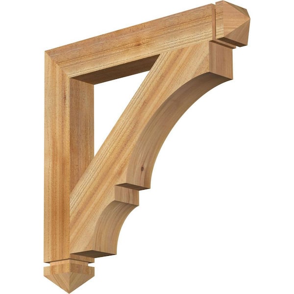 Ekena Millwork 4 in. x 28 in. x 28 in. Western Red Cedar Balboa Arts and Crafts Rough Sawn