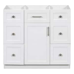 36 in. W x 18 in. D x 33 in. H Freestanding Bath Vanity Cabinet Without Top in White