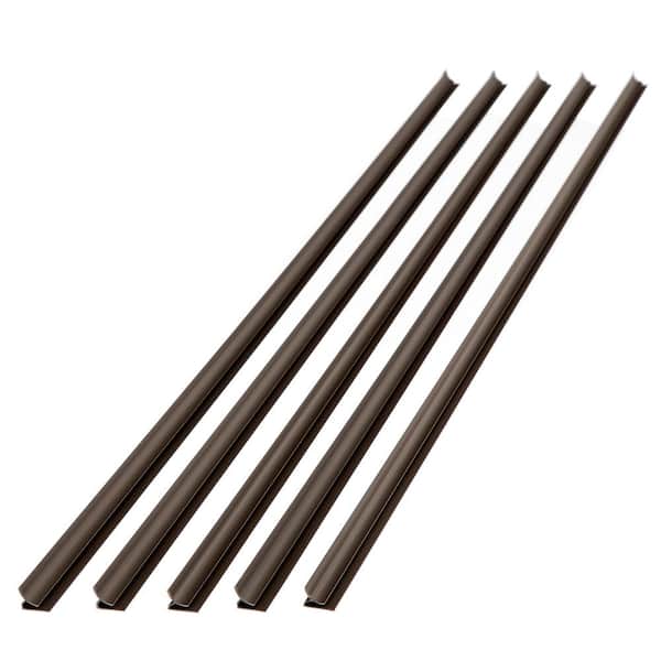 Fasade® 4' PVC Argent Bronze Wall Panel Divider Trim - 5 Pack