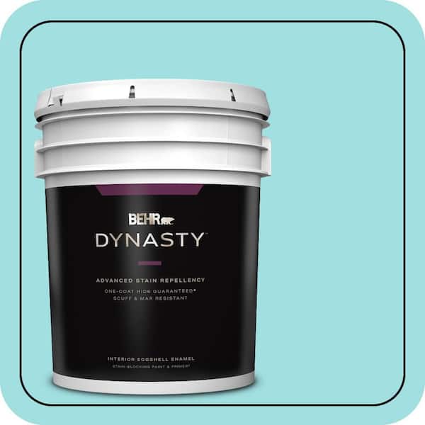 BEHR DYNASTY 5 gal. #CE-02 Mermaid Tears Eggshell Enamel Interior Stain-Blocking Paint & Primer