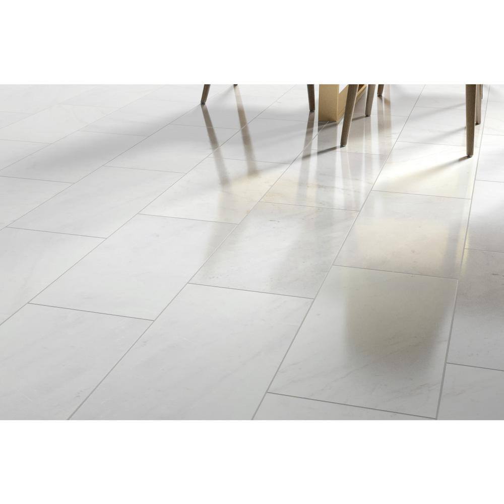 Kalta Bianco 24" x 24" Polished Marble Floor and Wall Tile