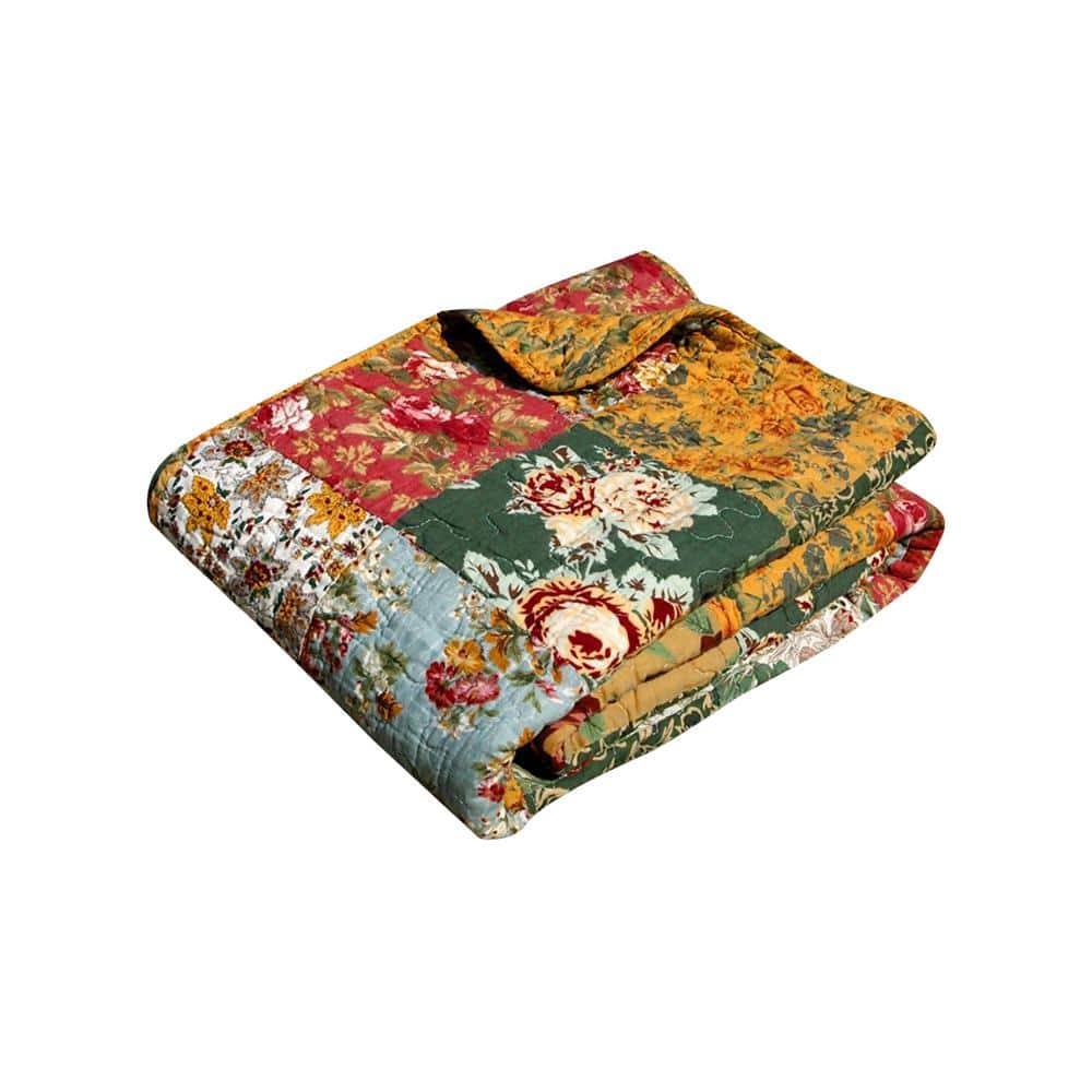 Antique Chic Floral Paisley Cotton Throw - 50"x60"