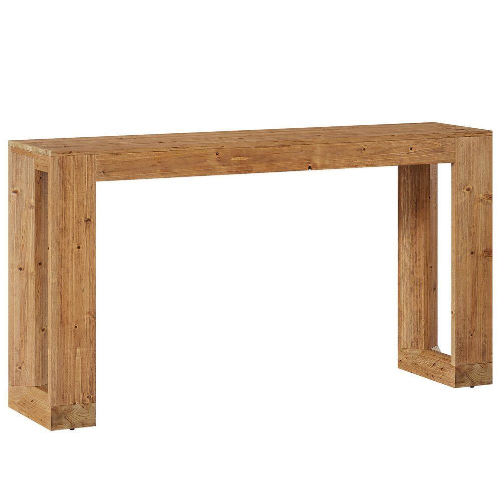 Kearsten 37.4 in. Tall Farmhouse Brown Rectangle Bar Table, Solid Wood Counter Height Pub Table, Home Bar Table Seats 4 price history on PriceWatchPro