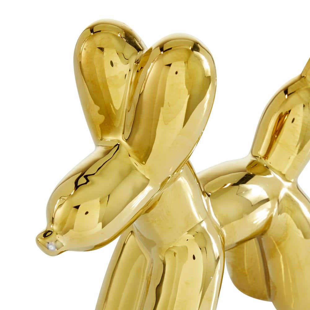 Gold Ceramic Balloon Dog Sculpture for Kids