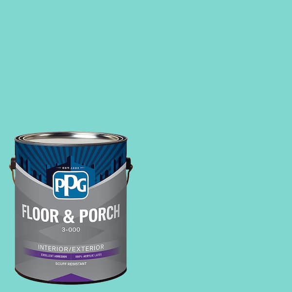 PPG 1 gal. PPG1232-4 Isle Royale Satin Interior/Exterior Floor and Porch Paint