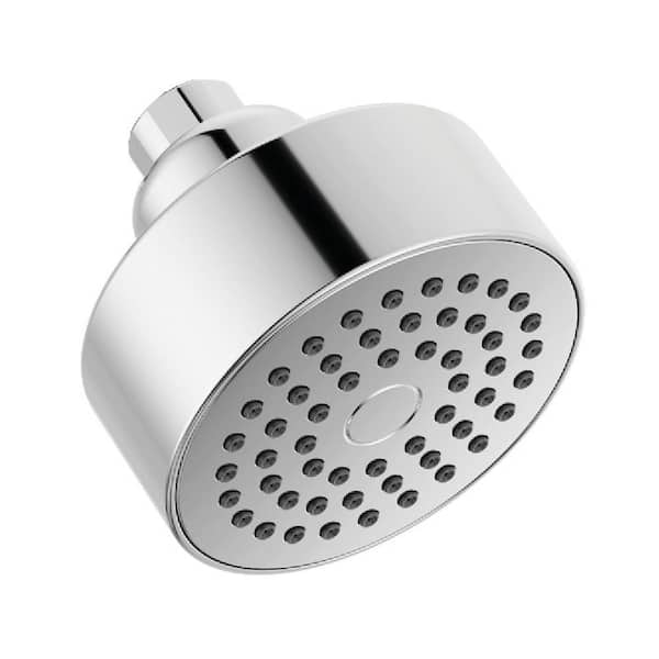 Delta Modern 1-Spray Patterns 1.75 GPM 3.5 in. Wall Mount Fixed Shower Head in Chrome