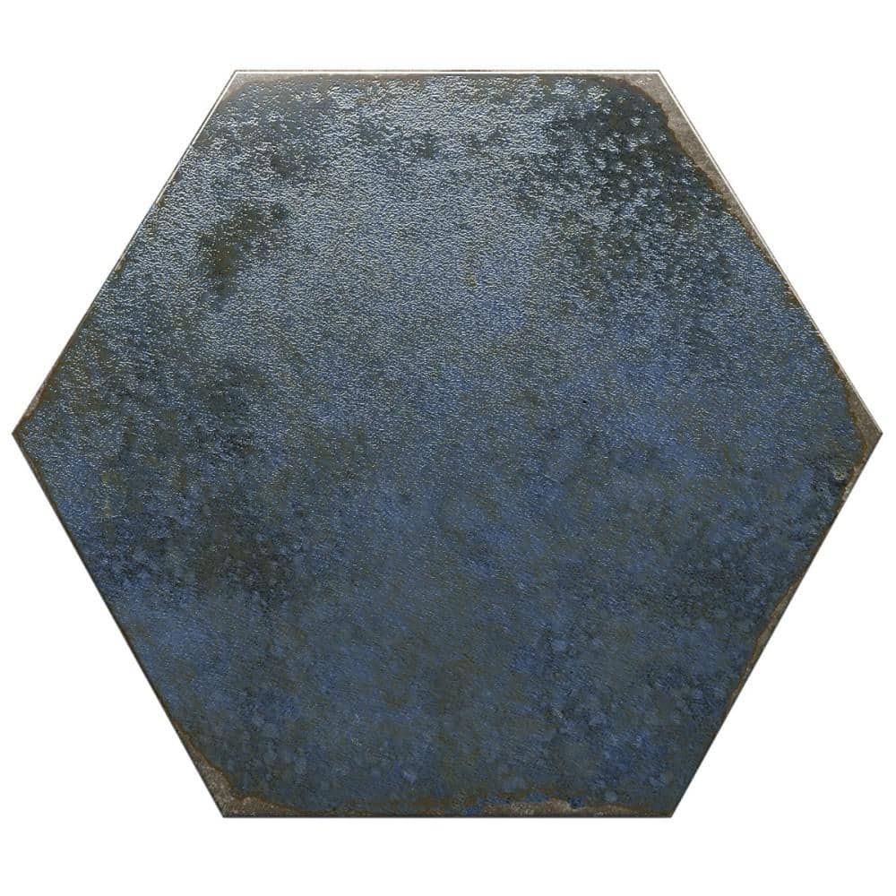 Reviews for Ivy Hill Tile Mandalay Hex Blue 4 in. x 0.34 in. Polished ...