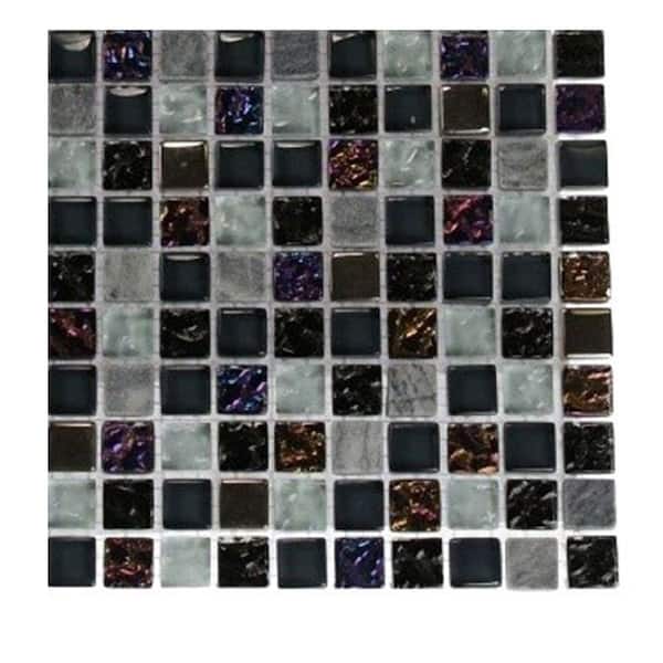Ivy Hill Tile Seattle Skyline Blend Squares 1/2 in. x 1/2 in. Marble and Glass Tile Squares - 6 in. x 6 in. Floor and Wall Tile Sample