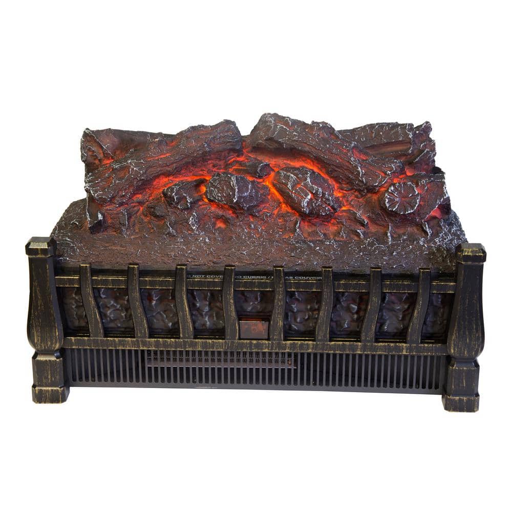 Comfort Glow Black Electric Log Insert Heater with Firebox Projection