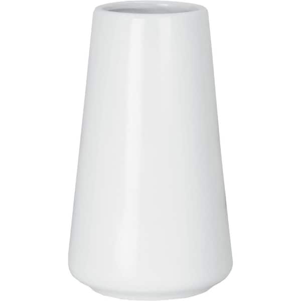 Afoxsos Bright White Frosted Elegant Ceramic Flower Vase for Modern Table Shelf Home Decor, Wedding Boho Decor