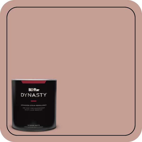 BEHR DYNASTY 1 qt. #S170-4 Retro Pink One-Coat Hide Matte Interior Stain-Blocking Paint and Primer