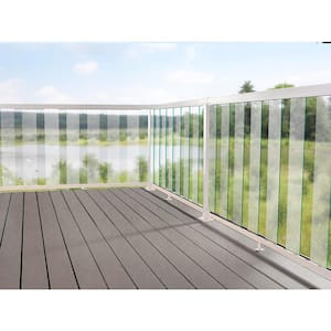 4 ft. White Aluminum Deck Railing Hand and Base Rail for 42 in. high system