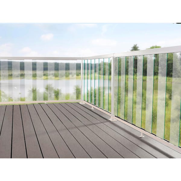 Peak Aluminum Railing 6 In Clear Glass Panel Rail Kit 50710 The Home Depot